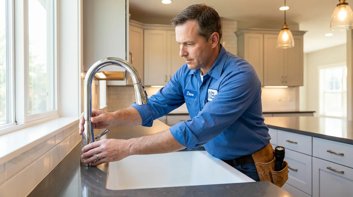 Kitchen faucet installation by Johns Plumbing LLC in Amboy